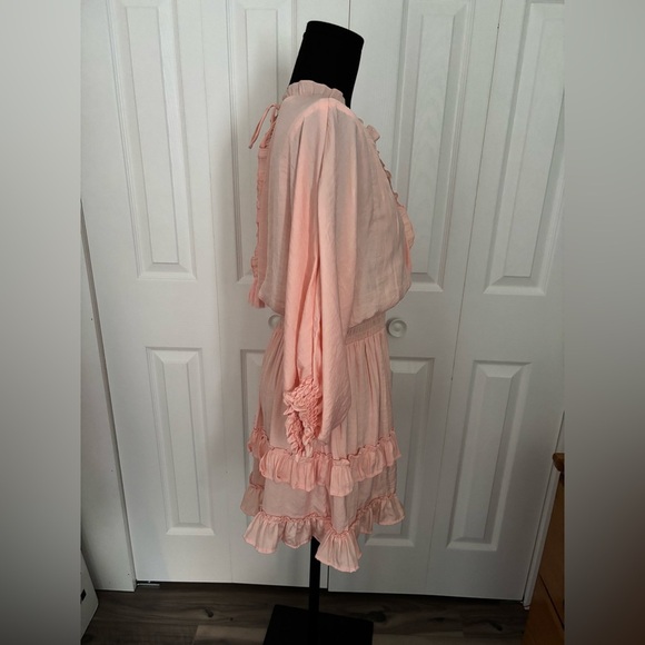 Vestique Peach Ruffles Mini Dress - Size Medium - Picture 3 of 5